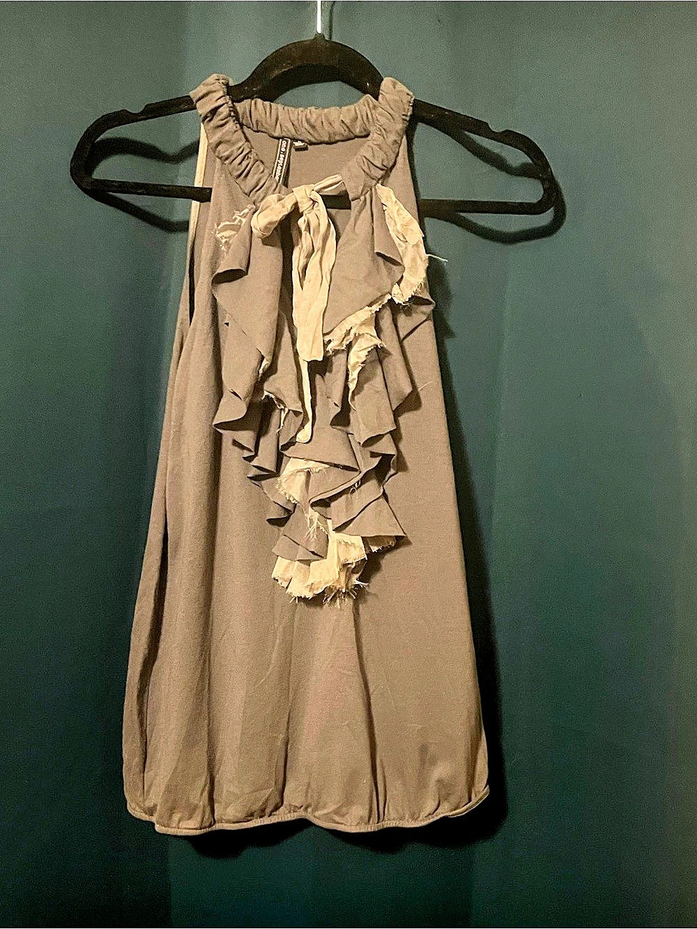 one September Ruffle shirt in grey Like New